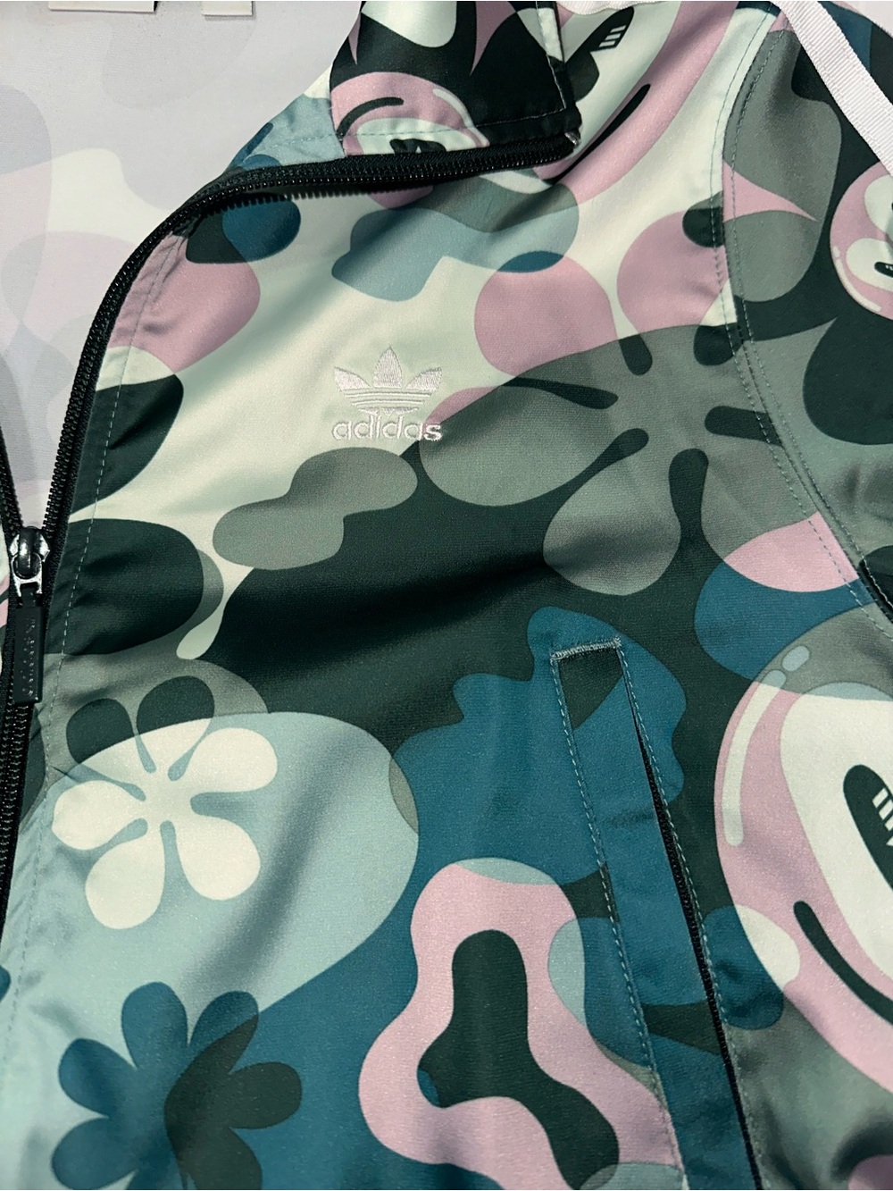 RARE ADIDAS Womens Hattie BB Track Jacket Limited Edition Happy Face. - Picture 6 of 10